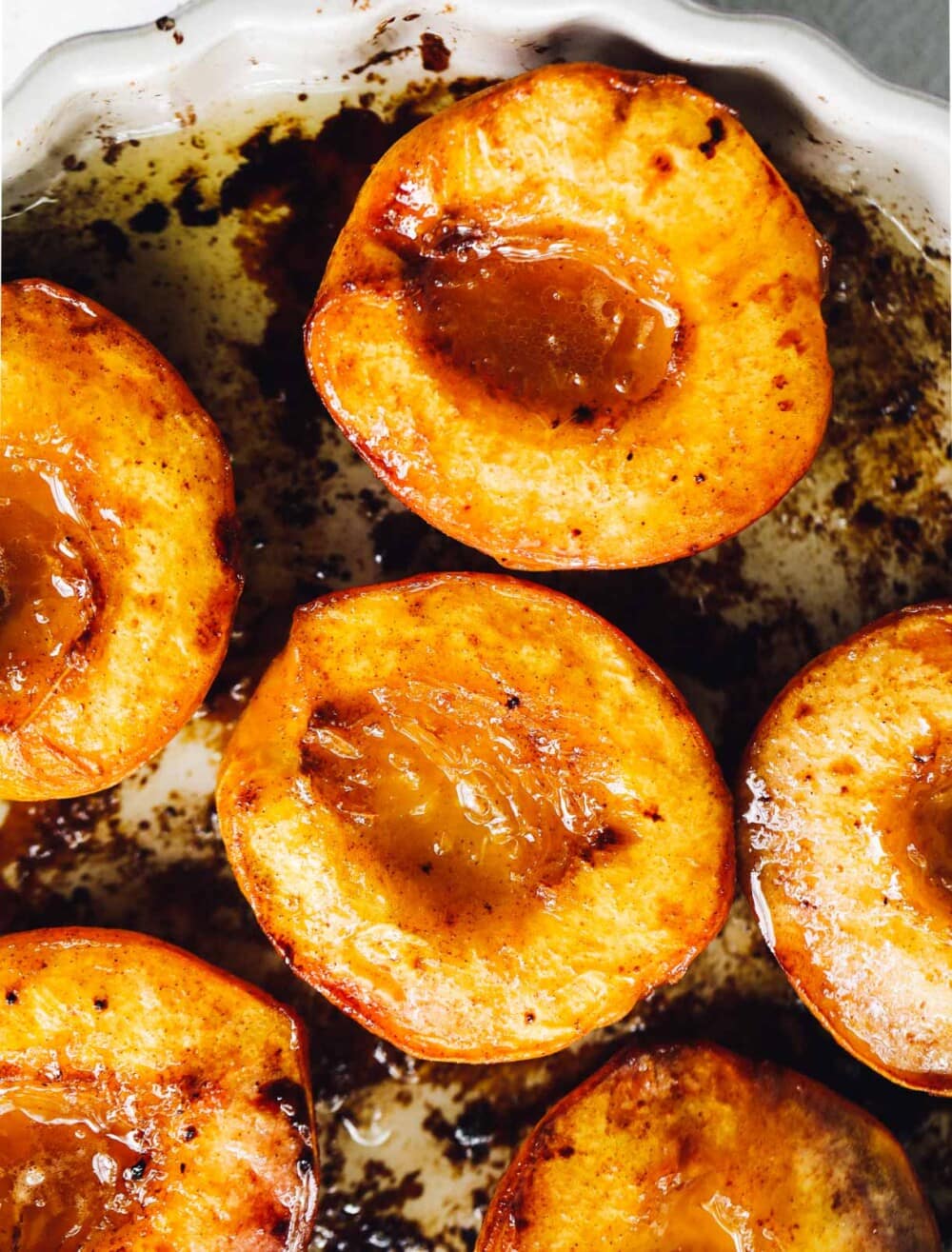 Browned Butter Grilled Peaches with Cinnamon Toast Brioche Crumbs. - Half  Baked Harvest