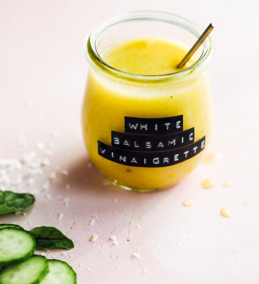 Easy White Balsamic Vinaigrette • Heartbeet Kitchen