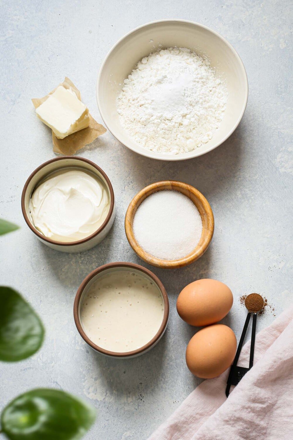 ingredients for sourdough discard pancakes 
