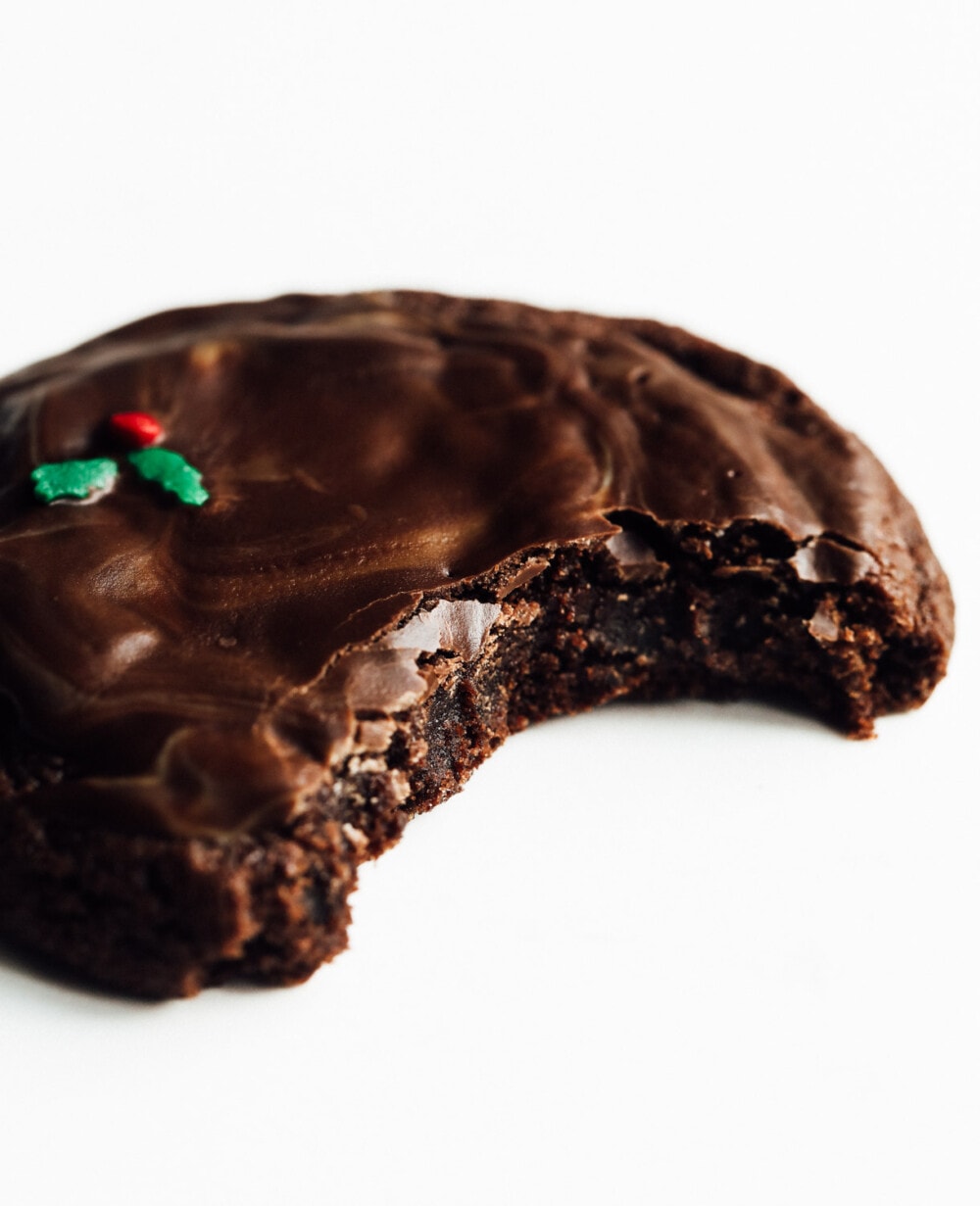 andes mint gluten-free cookies on white backround