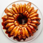 sourdough monkey bread on white plate