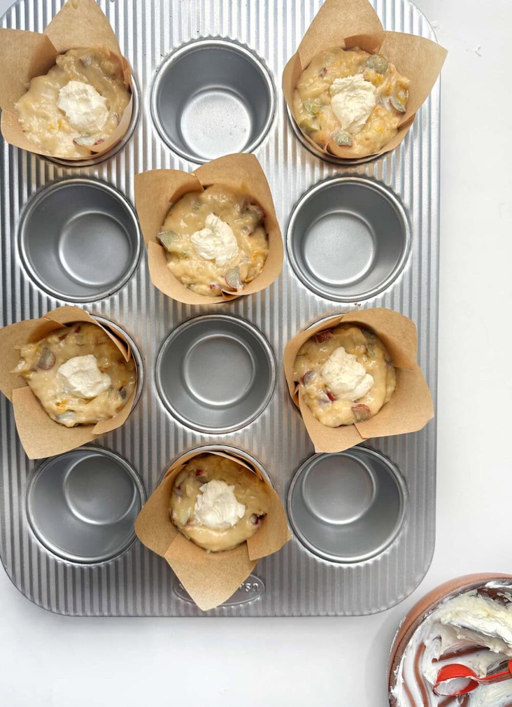 sourdough muffins filled with cream cheese