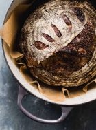 Naturally Fermented Sourdough Bread in Dutch Oven // sourdough baking tips