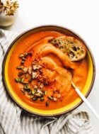 buttercup squash in a yellow bowl